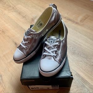 Converse CTAS Ballet Lace Silver Canvas Sz 7 Wmns